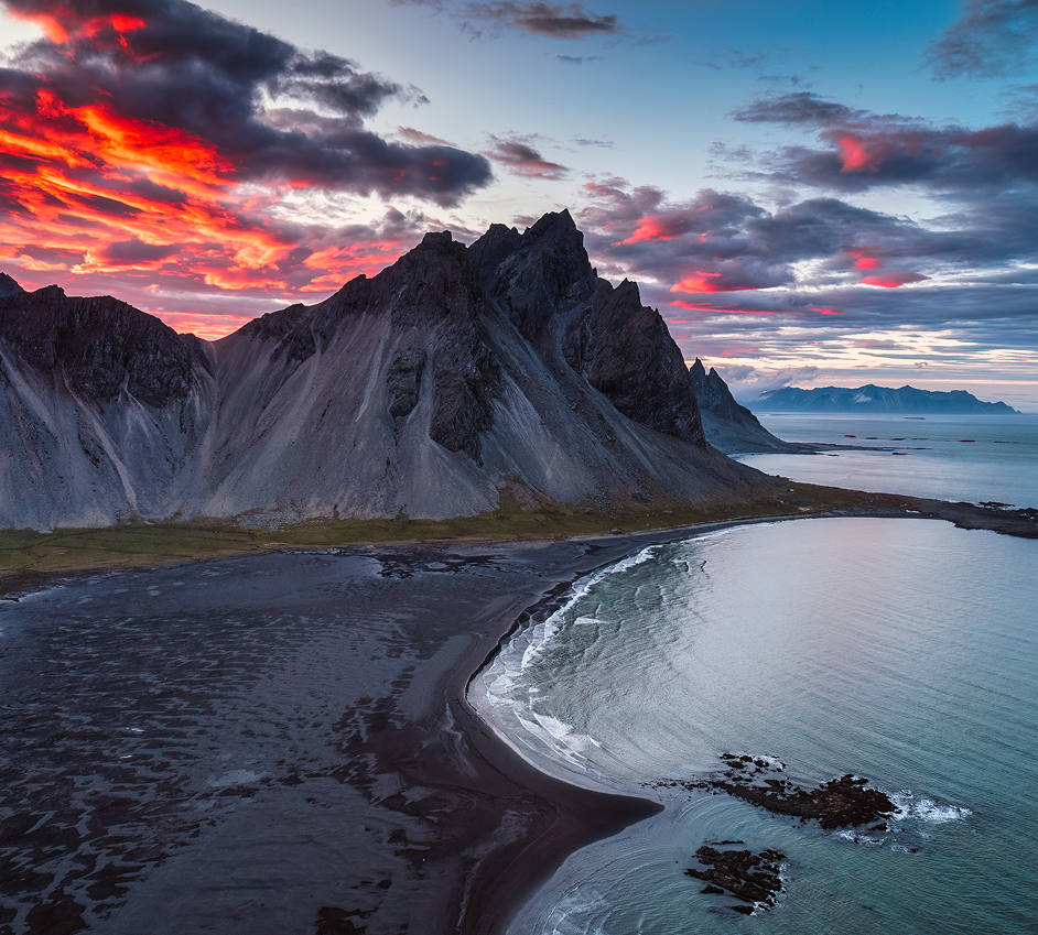 Mountain landscape at sunset